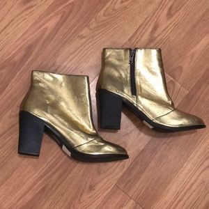 Gold booties